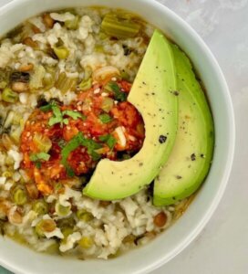 Sopa de arroz colombiana